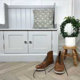 915mm Wide Painted Monks Bench With Storage Hall Shoe Bench, Bespoke Sizes Option - thumbnail 3
