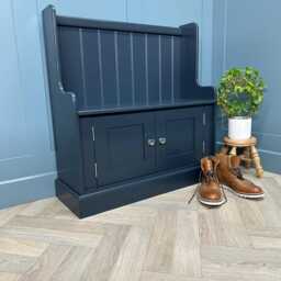 915mm Wide Painted Monks Bench With Storage Hall Shoe Bench, Bespoke Sizes Option - thumbnail 4