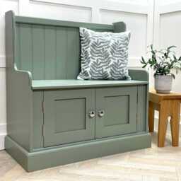 915mm Wide Painted Monks Bench With Storage Hall Shoe Bench, Bespoke Sizes Option - thumbnail 2