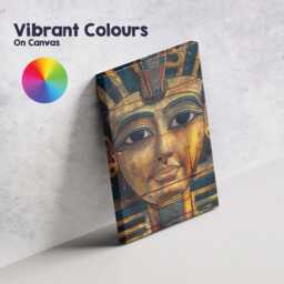 Golden Pharaoh Death Mask Ancient Egypt Portrait Canvas Wall Art Print Decor Picture Ready To Hang - thumbnail 4