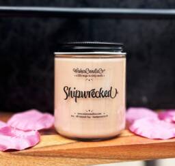 Shipwrecked 8Oz Candle With Free Pin Inside - Pirates Water Caribbean Buried Treasure - thumbnail 1