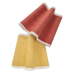 Linen Lampshade - Wavy Colours Flat Bottom Clip On, Lamp Or Pendant Light - thumbnail 4