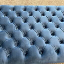 Handmade Chesterfield Square Footstool Coffee Table in Plush Soft Velvet - thumbnail 4