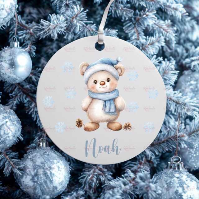 Personalised Kids Christmas Decoration - Grandson Nephew Gift Custom Bauble For Boys Stocking Filler Eve Box