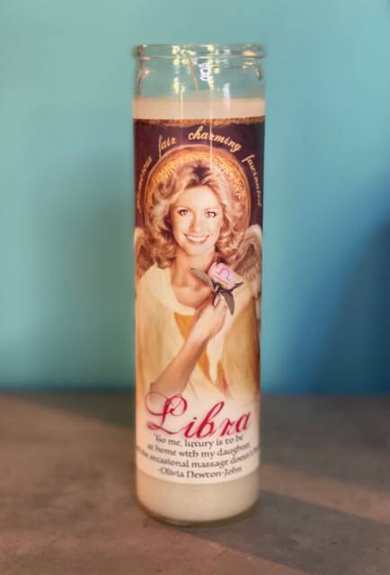 Libra Olivia Newton-John Guardian Angel Prayer Candle - image 1