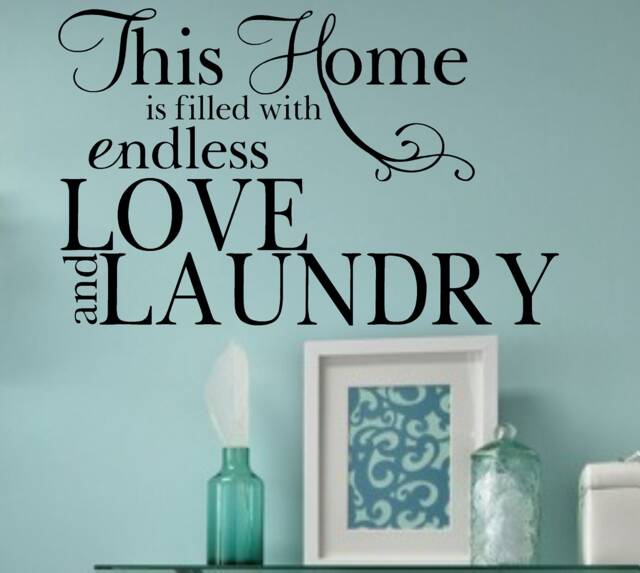 Love & Laundry Vinyl Wall Decal Quote Home Lettering - image 1