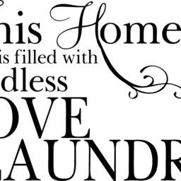 Love & Laundry Vinyl Wall Decal Quote Home Lettering - thumbnail 2