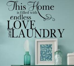 Love & Laundry Vinyl Wall Decal Quote Home Lettering - thumbnail 1