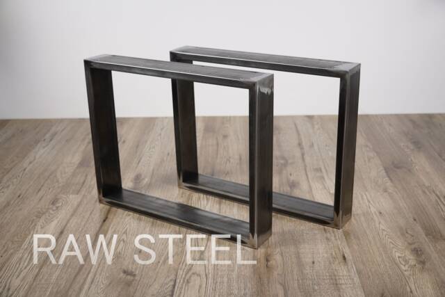 Raw Steel Bench Legs, Set Of 2 Coffee Table Metal Industrial Base - image 1