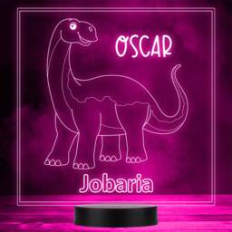 Kids Cute Dinosaur Fan Jobaria Colour Change Led Personalised Gift Night Light