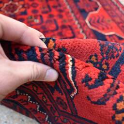 Handmade Wool Bukhara Rug Afghan Turkmen Oriental Rug - 5.1x3.4 Ft - thumbnail 4