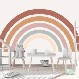 Rainbow Wall Decal Large For Toddler Room - Sticker Nursery Baby Gift Neutral Kids Decor Girl Bedroom - thumbnail 3