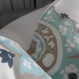 Medallion.shades Of Blue.beige.white.farmhouse Pillow.accent Pillow.throw Pillow.toss Pillow.slipcovers.pillow Covers.home Decor Pillows - thumbnail 4