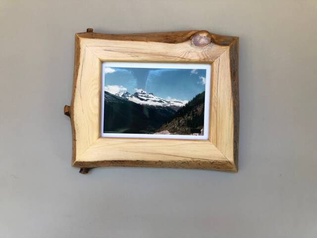 Live Edge Wood Picture Frame, Home Decor, Rustic Frame. Wall Decor 5x7 Inches - image 1