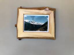 Live Edge Wood Picture Frame, Home Decor, Rustic Frame. Wall Decor 5x7 Inches - thumbnail 1