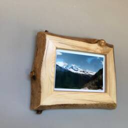 Live Edge Wood Picture Frame, Home Decor, Rustic Frame. Wall Decor 5x7 Inches - thumbnail 3