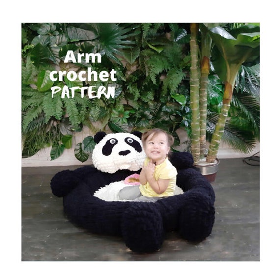 Panda Crochet Pattern - Children's Mat Or Pool - PDF Pattern - image 1