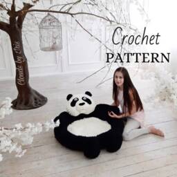 Panda Crochet Pattern - Children's Mat Or Pool - PDF Pattern - thumbnail 3