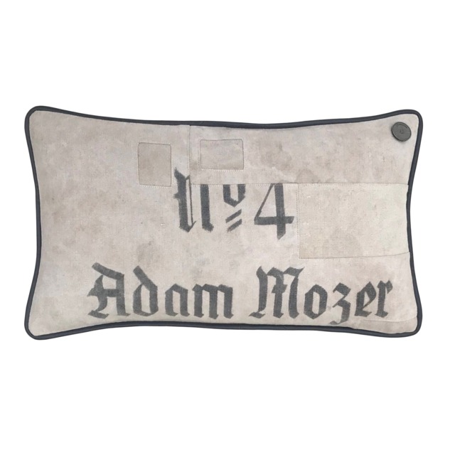 "Antique German Grain Sack Pillow From 1946 - 19"" X 11" - image 1