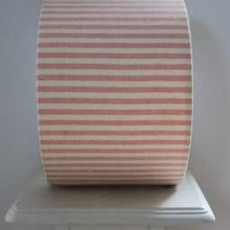 Cream & Rose Stripe. Luxury Drum Lamp Shade. Bespoke. Handmade Table Or Pendant Shades in 20cm Or 30cm - thumbnail 3