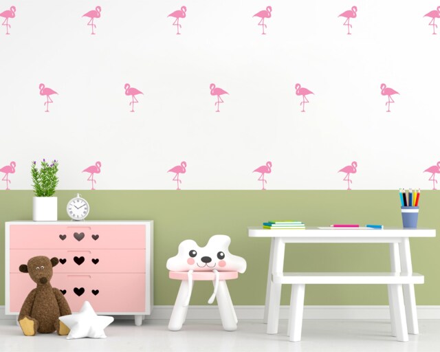 Tropical Flamingo Wall Decals Nursery & Playroom Decor - image 1