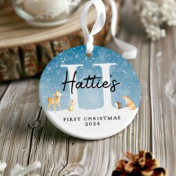 Personalised Baby's First Christmas Decoration, Babys 1st Keepsake, New Baby Gift, Bauble, Gift - thumbnail 1