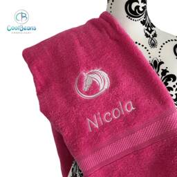 Horse Circle Towel - Personalised Face Cloth/Hand Bath Horse Riding