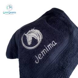 Horse Circle Towel - Personalised Face Cloth/Hand Bath Horse Riding - thumbnail 3