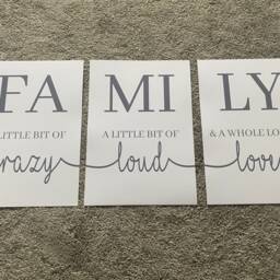 Set Of Three Family Wall Prints - Home Decor - thumbnail 2