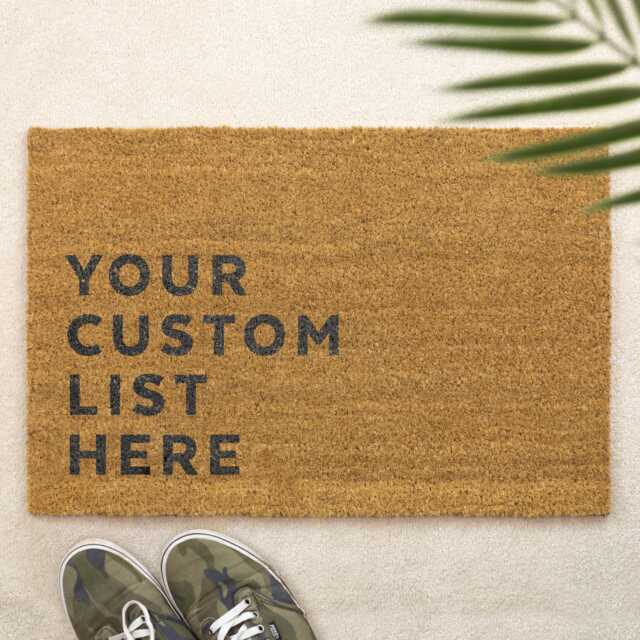 Custom List Brush Door Mat Funny Don't Forget Front Doormat Printed First Home Family Gift Couples - image 1