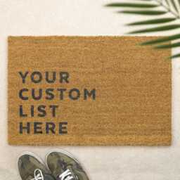 Custom List Brush Door Mat Funny Don't Forget Front Doormat Printed First Home Family Gift Couples - thumbnail 1