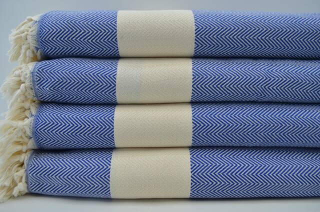 "Long Blanket, Zigzag Blanket, Turkish Bedspread, Turkish Throw, Throws, Turkish Blanket, Herringbone Blanket, 79""x95" - image 1