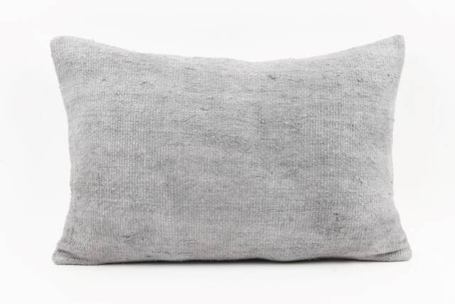 Turkish Kilim Pillow Cover Vintage Wool, Handwoven - 16x24 - image 1
