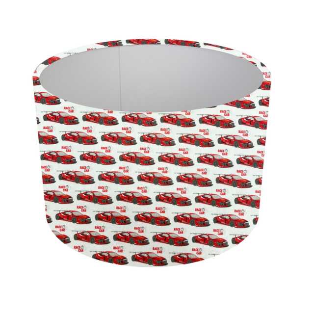 Kids Red Race Car Lampshade, Handmade Ceiling Shade - image 1