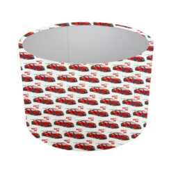 Kids Red Race Car Lampshade, Handmade Ceiling Shade - thumbnail 1