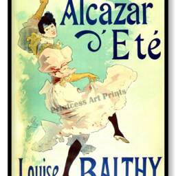 Art Deco French Advertising Poster Prints, Burlesque Dancer Theme, Set Of 8 - thumbnail 3
