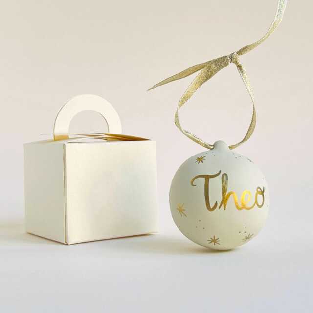Personalised Shining Star Baubles - Choose Your Colours - image 1