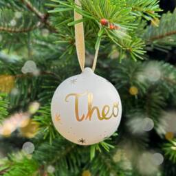 Personalised Shining Star Baubles - Choose Your Colours - thumbnail 2