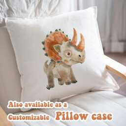 Triceratops Dinosaur Art Print Kids Room Decor - thumbnail 4