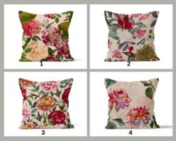 Flower Cushion Cover, Tapestry Farmhouse Decor, Classic Pattern Home Accent, Cozy Style Pillow Case