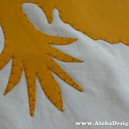 Hawaiian Quilt Pillow Covers - Golden Yellow Pineapple - thumbnail 4