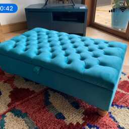 Smartstash Handmade Chesterfield Storage Ottoman Box Footstool Coffee Table in High Qualtity Plush Fabric - thumbnail 3