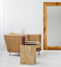 Bespoke Solid Oak Cube Block Up To 33x33cm, Bedside Coffee Side Drink Lamp Table Rustic Wood Slab, Nightstand Industrial Beam Huge Large