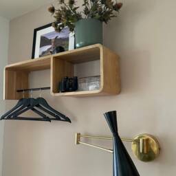 Mid Century Wall Sconce Lelo 2 Light Lamp Black , Handmade Brass Stilnovo Inspired Modern Bedside Reading - thumbnail 2