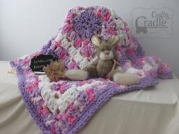 Cuddly Pink & Purple Baby Blanket - thumbnail 1