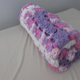 Cuddly Pink & Purple Baby Blanket - thumbnail 4
