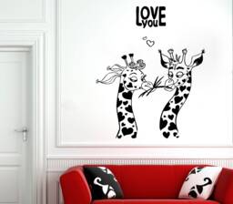 Giraffe Wall Decal Removable Vinyl Animal Decor T1420 - thumbnail 1