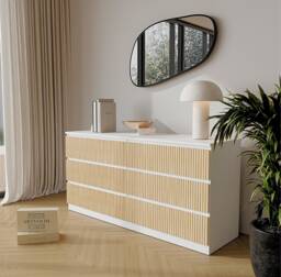 Furniture Drawer Wood Overlay, Tv Stand Set Of Decorative Wooden Slats 1cm Wide, Ikea Malm Sticker, Furniture Appliques