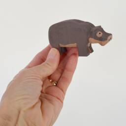 Hand Carved Wooden Animals, Hyena, Hippo, Camel, Dingo - thumbnail 4