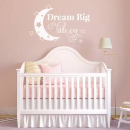 Dream Big Little One Wall Sticker Stars Crescent Vinyl Decal Kids Nursery Boys Girls Bedroom - thumbnail 3